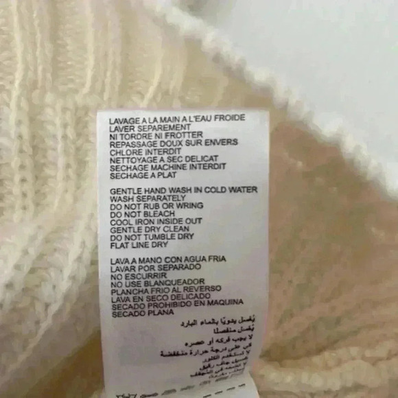 MANOUSH Knit Lace Merino Wool Knit Sweater Ivory Cream color Size XS - Picture 10 of 14